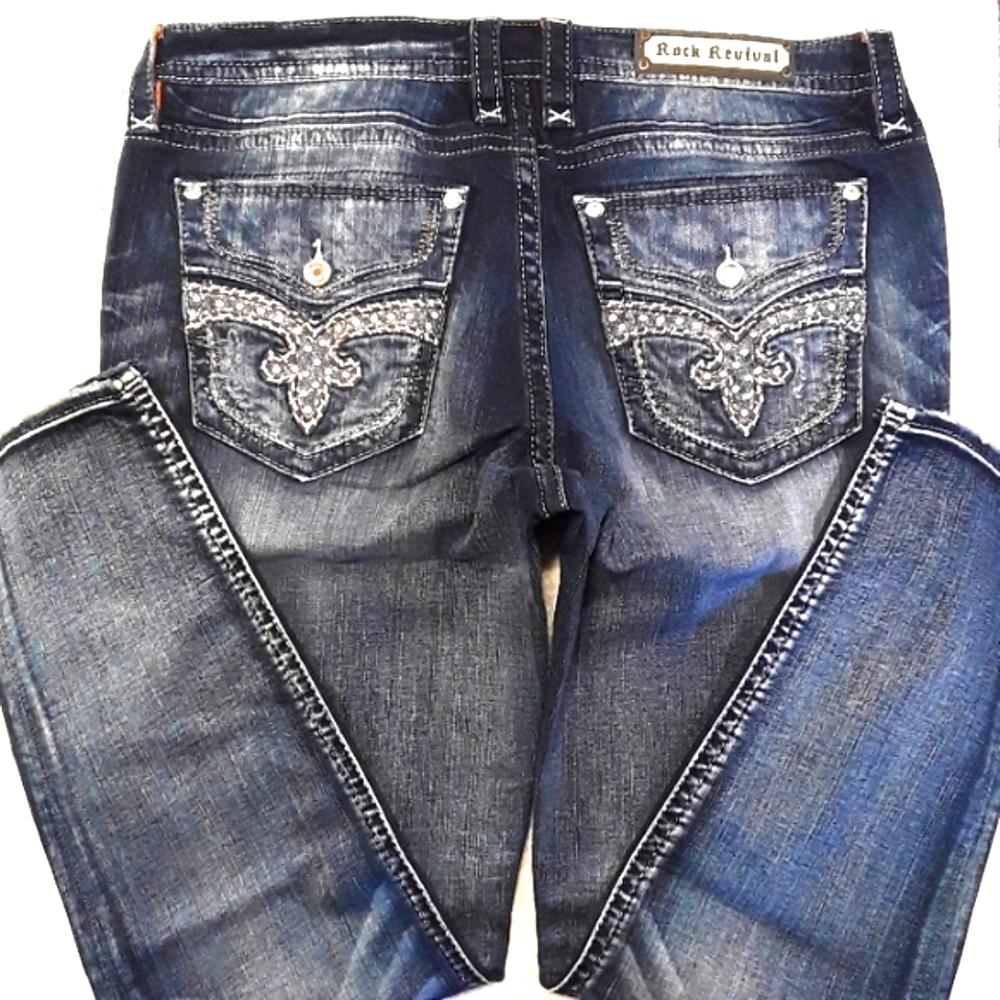 🆕️Rock Revival Kerra Easy Skinny Jeans. Women's Plus Size: W36x32L.